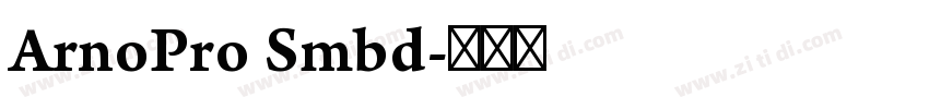ArnoPro Smbd字体转换